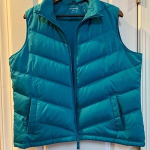Lands' End Turquoise Quilted Vest